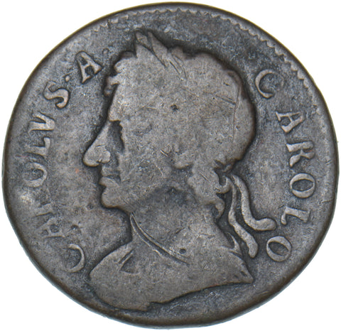 1675 Farthing - Charles II British Copper Coin