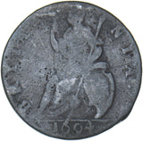 1694 Farthing - William & Mary British Copper Coin