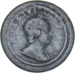 1719 Farthing - George I British Copper Coin