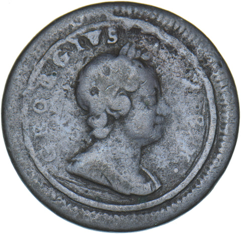 1719 Farthing - George I British Copper Coin