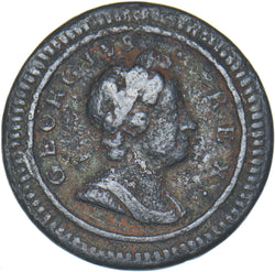 1723 Farthing - George I British Copper Coin