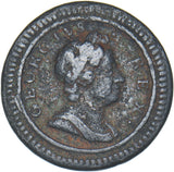 1723 Farthing - George I British Copper Coin