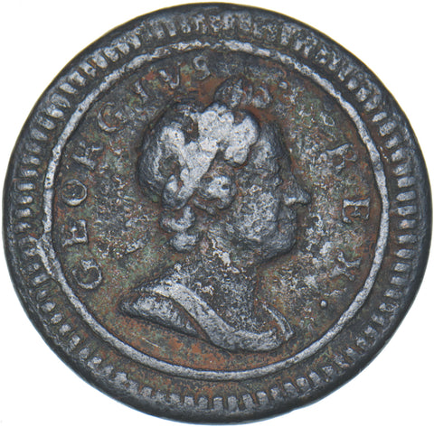 1723 Farthing - George I British Copper Coin