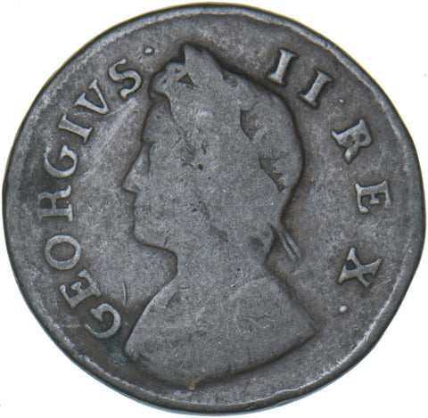 1739 Farthing - George II British Copper Coin