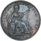 1821 Farthing - George IV British Copper Coin - Very Nice
