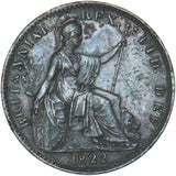 1822 Farthing - George IV British Copper Coin - Very Nice