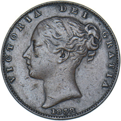 1838 Farthing - Victoria British Copper Coin - Nice