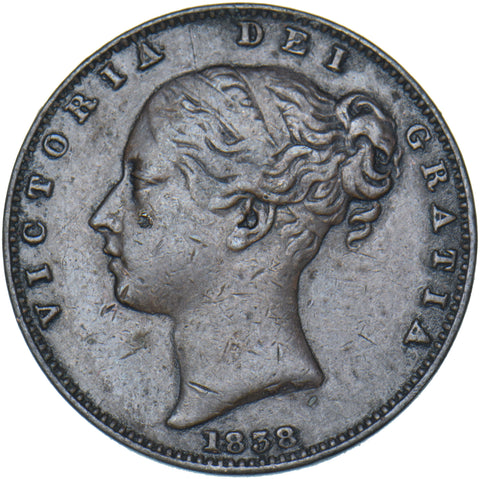 1838 Farthing - Victoria British Copper Coin - Nice