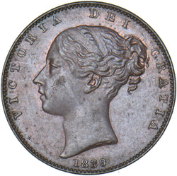1839 Isle Of Man Farthing - Copper Coin - Very Nice
