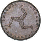 1839 Isle Of Man Farthing - Copper Coin - Very Nice