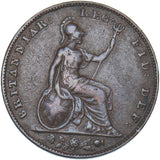 1849 Farthing - Victoria British Copper Coin - Nice