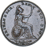 1853 Farthing - Victoria British Copper Coin - Nice