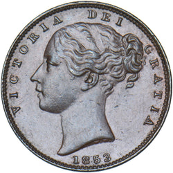 1853 Farthing - Victoria British Copper Coin - Very Nice