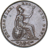 1853 Farthing - Victoria British Copper Coin - Very Nice