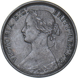 1863 Farthing - Victoria British Bronze Coin - Nice