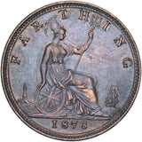 1878 Farthing - Victoria British Bronze Coin - Very Nice