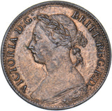 1890 Farthing - Victoria British Bronze Coin - Very Nice