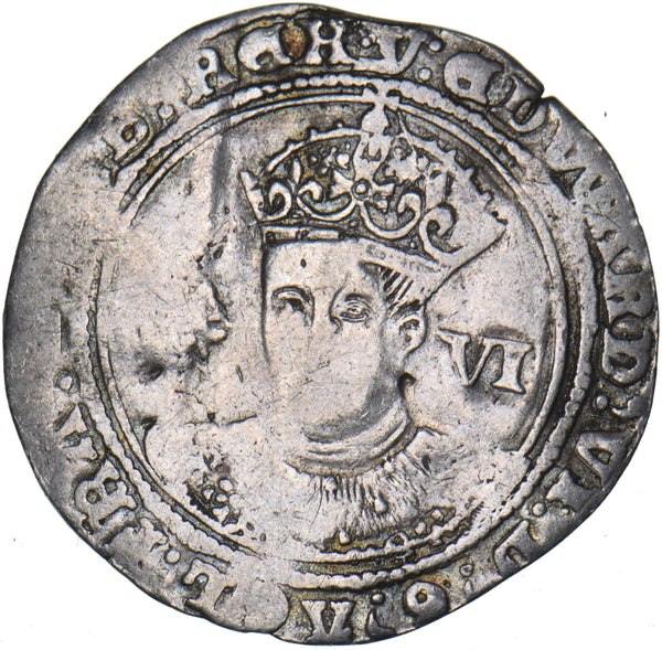 1551-3 Sixpence - Edward VI British Silver Hammered Coin