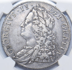 1750 Crown (NGC XF 40) - George II British Silver Coin - Nice