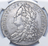 1750 Crown (NGC XF 40) - George II British Silver Coin - Nice