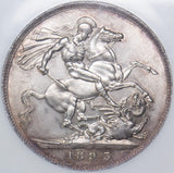 1893 LVI Crown (NGC MS 62) - Victoria British Silver Coin - Superb