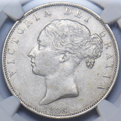 1886 Halfcrown (NGC AU 53) - Victoria British Silver Coin - Very Nice