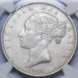 1886 Halfcrown (NGC AU 53) - Victoria British Silver Coin - Very Nice