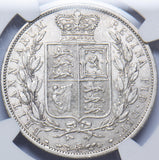 1886 Halfcrown (NGC AU 53) - Victoria British Silver Coin - Very Nice