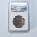 1860 Penny (NGC MS 63 RB) - Victoria British Bronze Coin - Superb