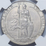 1902 Matt Proof Florin (NGC PF 63 ) - Edward VII British Silver Coin - Superb