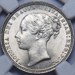 1872 Shilling (NGC MS 63) - Victoria British Silver Coin - Superb