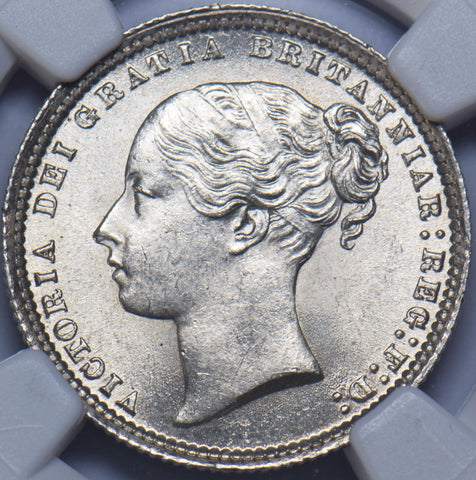 1872 Shilling (NGC MS 63) - Victoria British Silver Coin - Superb