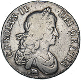 1666 Crown (Elephant Below Bust) - Charles II British Silver Coin