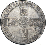 1696 Crown - William III British Silver Coin - Nice