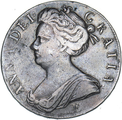1707 E Crown (Edinburgh Mint) - Anne British Silver Coin - Nice