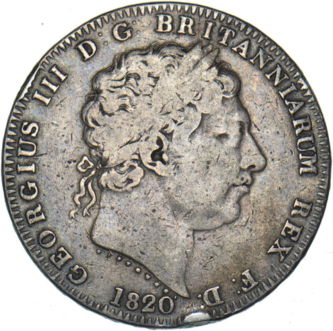 1820 Crown - George III British Silver Coin