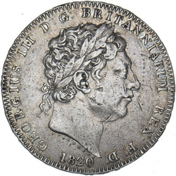 1820 Crown - George III British Silver Coin - Nice