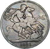 1821 Crown - George IV British Silver Coin