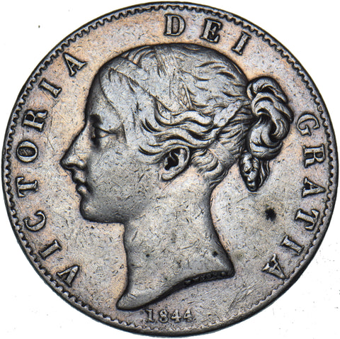 1844 Crown (Star Stops) - Victoria British Silver Coin - Nice