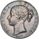 1847 Crown - Victoria British Silver Coin - Nice