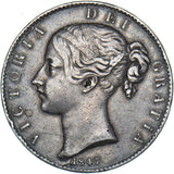 1847 Crown - Victoria British Silver Coin - Nice