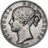 1847 Crown - Victoria British Silver Coin - Nice