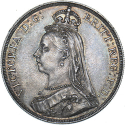 1887 Crown - Victoria British Silver Coin - Superb