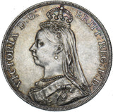 1887 Crown - Victoria British Silver Coin - Superb