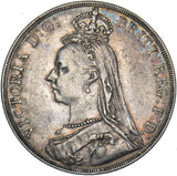 1889 Crown - Victoria British Silver Coin - Nice