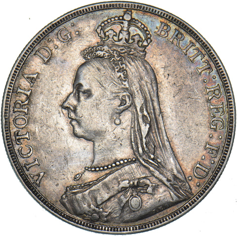 1889 Crown - Victoria British Silver Coin - Nice