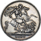 1893 LVI Crown - Victoria British Silver Coin - Very Nice