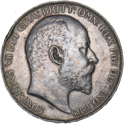 1902 Crown - Edward VII British Silver Coin - Very Nice