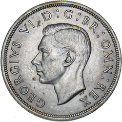 1937 Crown - George VI British Silver Coin - Very Nice