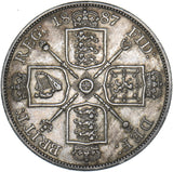 1887 Double Florin (Arabic 1) - Victoria British Silver Coin - Very Nice